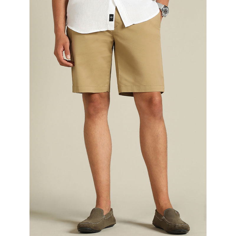 Dockers Men Khaki Mid Rise Slim Fit Shorts (38)