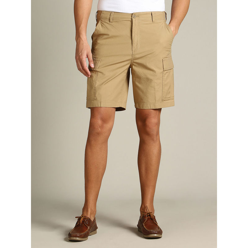 Dockers Men Beige Regular Fit Utility Shorts (36)