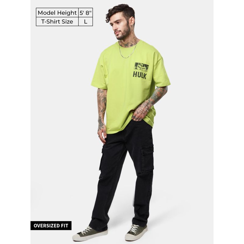 The Souled Store Official Hulk: The Incredible Men Oversized T-Shirts (2XL)