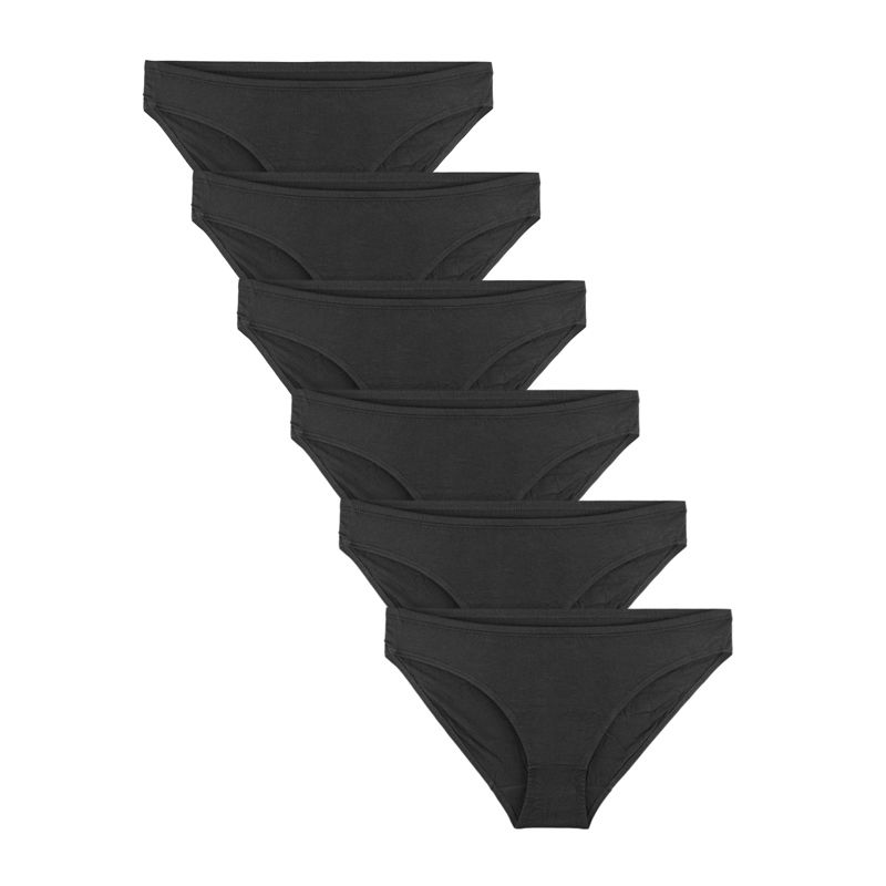 Bodycare 100 Cotton Teenager Assorted Panties In Pack Of 6 Black