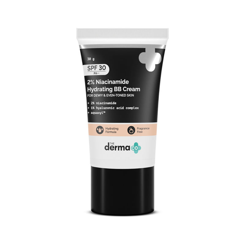 The Derma Co 2% Niacinamide Hydrating BB Cream With 1% Hyaluronic Acid & Aquaxyl - 01 Ivory