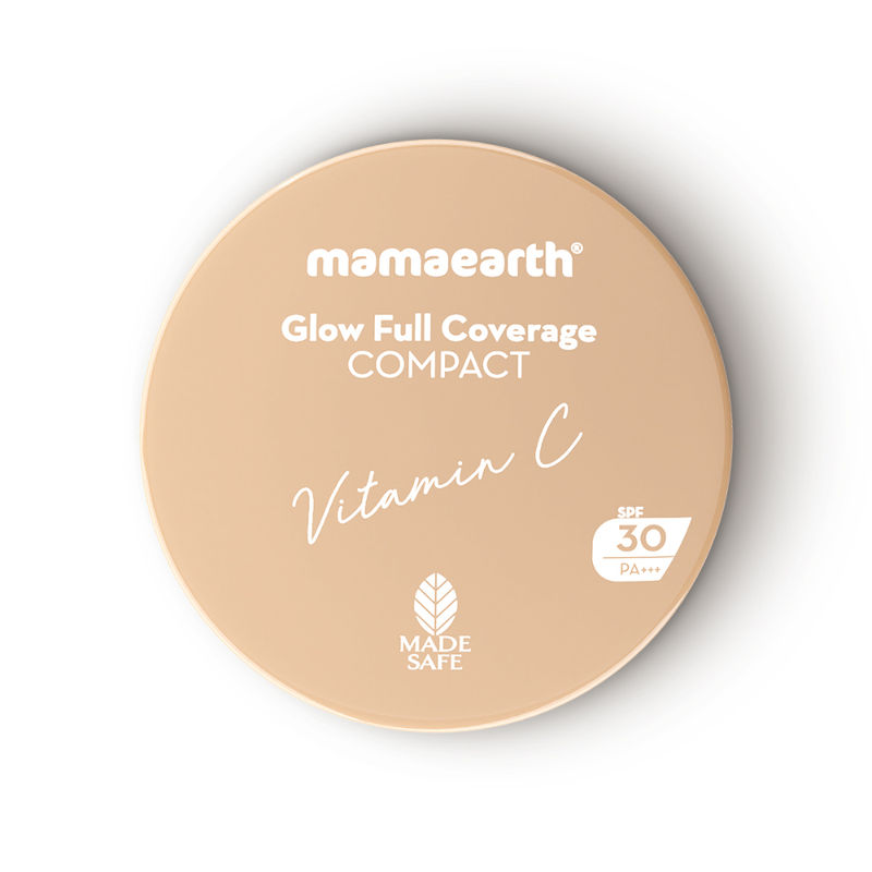 Mamaearth Glow Full Coverage Compact SPF 30 PA+++ With Vitamin C - 05 Almond Glow