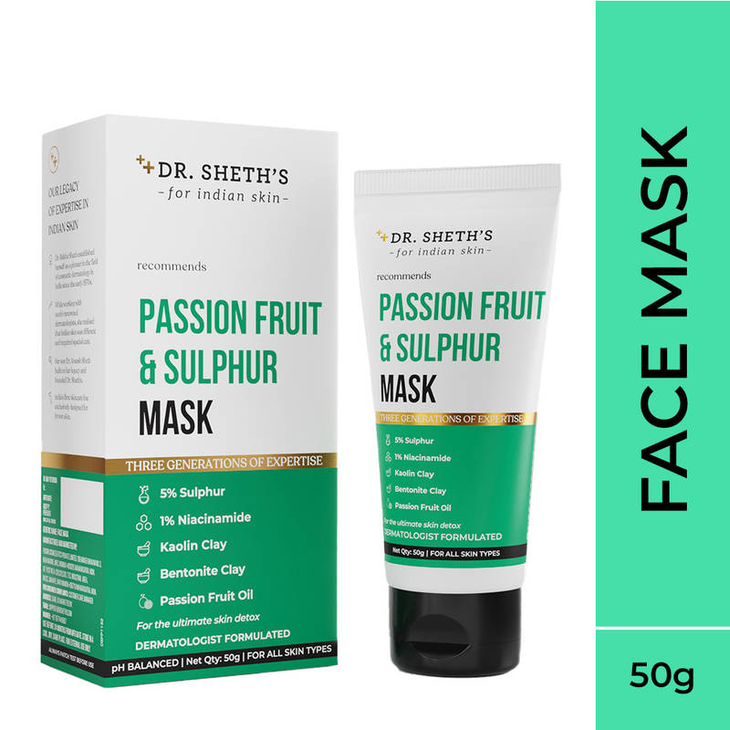 Dr. Sheth's Passion Fruit & Sulphur Mask With Bentonite & Kaolin Clay