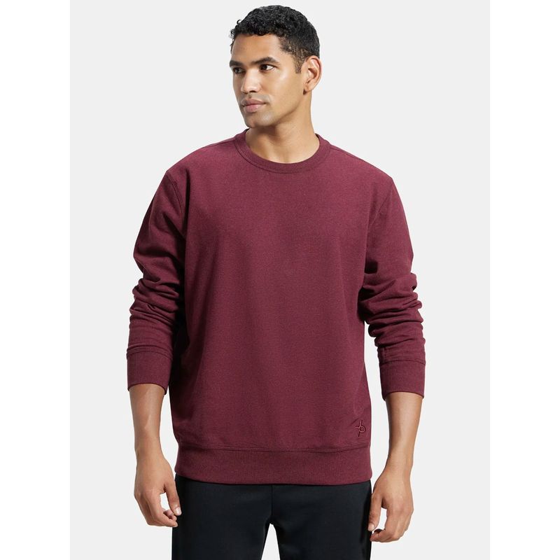 Jockey Man Burgundy Melange Sweatshirt (L)