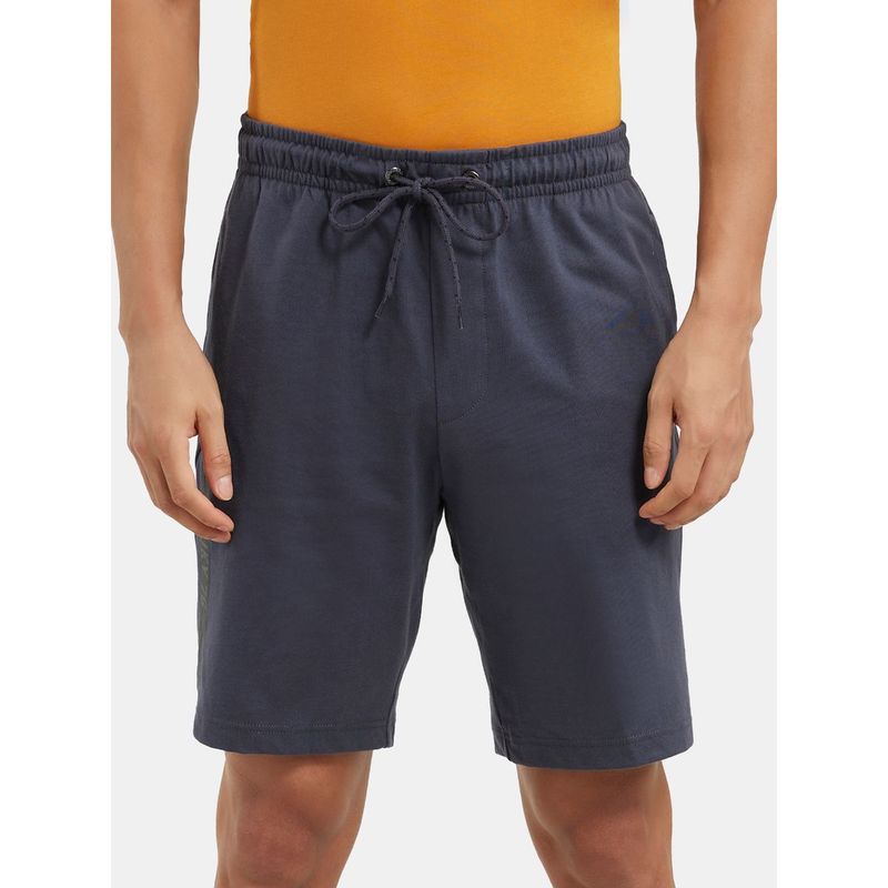 Jockey AM12 Men Super Combed Cotton Straight Fit Shorts - Graphite (L)