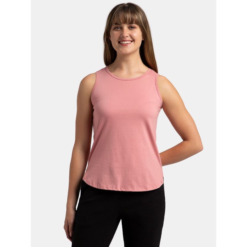 Jockey Aw77 Women's Super Combed Cotton Rich Tank Top Pink (S)