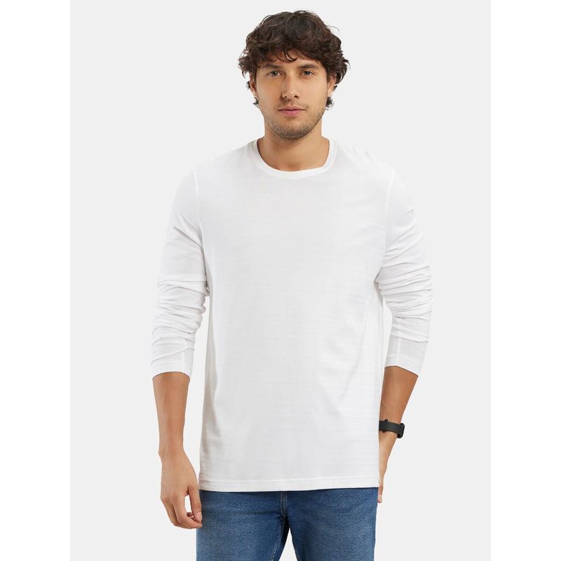 Jockey IM22 Men Super Combed Supima Cotton Solid Round Neck T-Shirt - White (L)