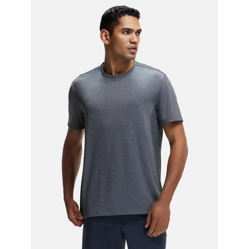 Jockey MV35 Men Recycled Microfiber Elastane Active Wear T-Shirt - Black (S)