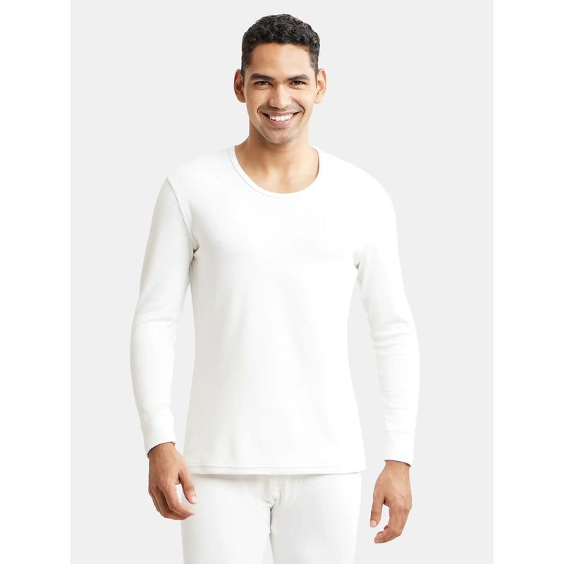 Jockey 2606 Men's Microfiber Elastane Thermal Undershirt with Stay Warm Technology White (M)
