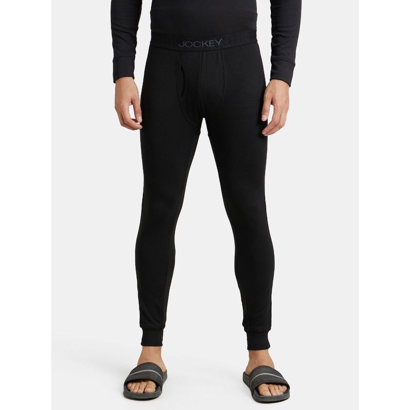 Jockey 2623 Men Soft Touch Microfiber Elastane Thermal Long John - Black (L)