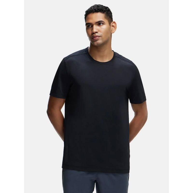 Jockey MV37 Men Recycled Microfiber Elastane Active Wear T-Shirt - Black (L)