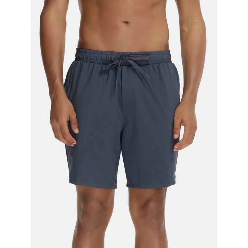 Jockey MV20 Men Recycled Microfiber Elastane Solid Active Wear Shorts - Graphite (L)