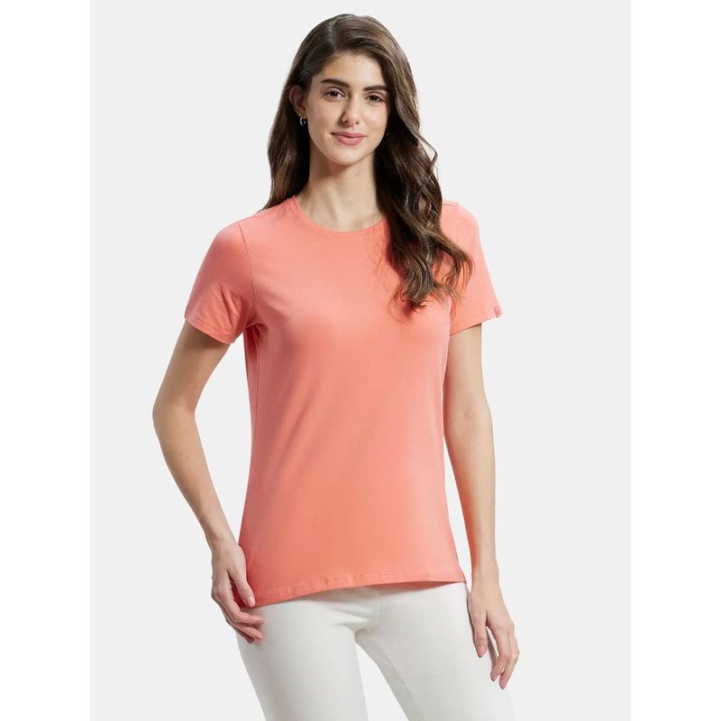 Jockey Blush Pink Round Neck T-Shirt Style Number-1515 - (XL)