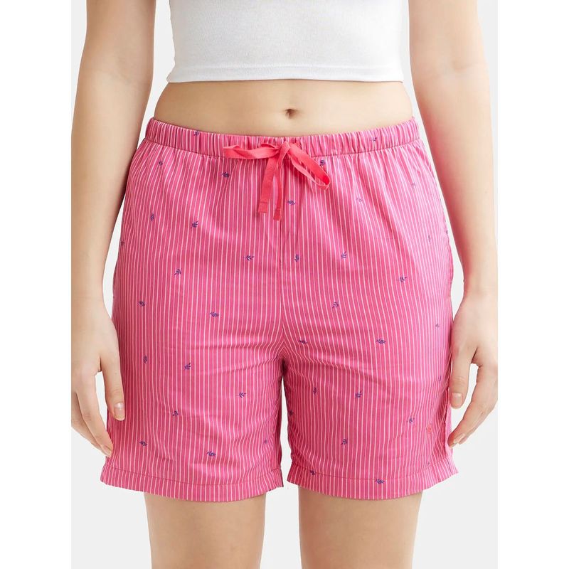 Jockey Ruby Assorted Checks Woven Knee Length Shorts Style Number-RX15 - (M)