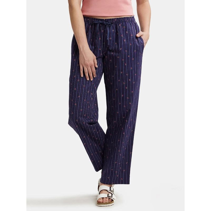 Jockey Classic Navy Assorted Checks Long Pant Style Number-RX06 - (M)