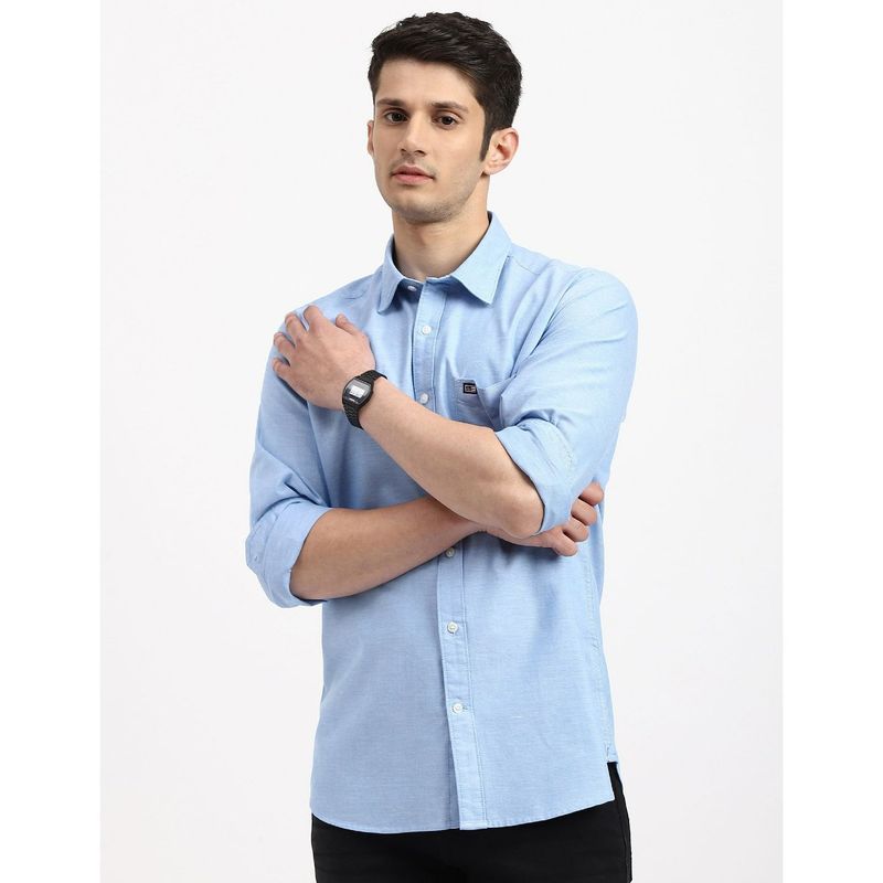 Arrow Sports Oxford Blue Slim Fit Casual Shirt (38)