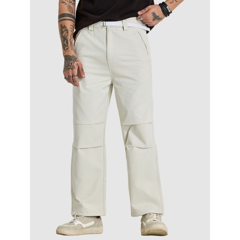 Snitch Off White Regular Fit Cargo Pant (30)