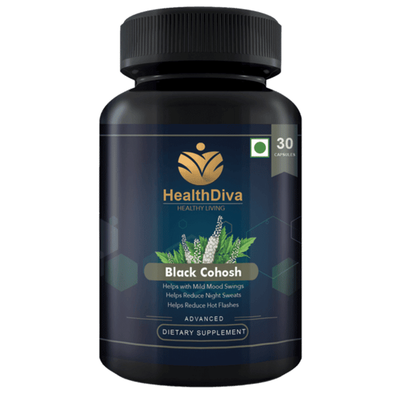 HealthDiva Black Cohosh 500mg 30 Capsules