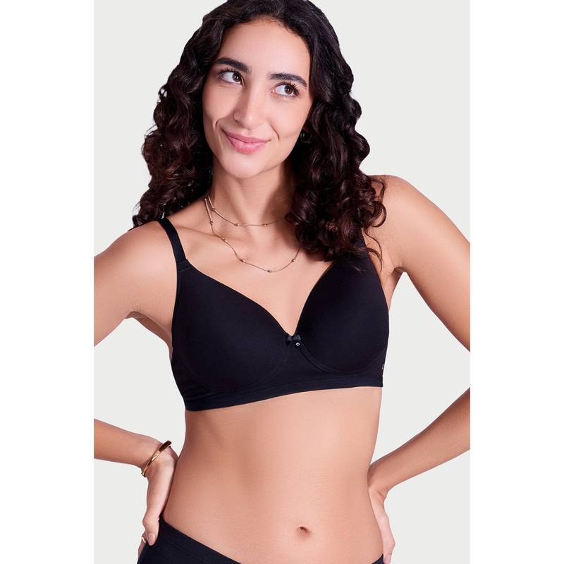 Enamor Black Ultra Smooth T-Shirt Bra (38B)