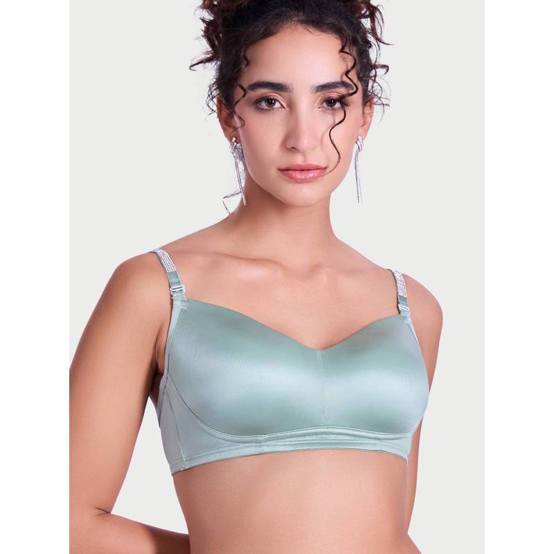 Enamor Green Curve Enhancing Satin T-Shirt Bra (36B)