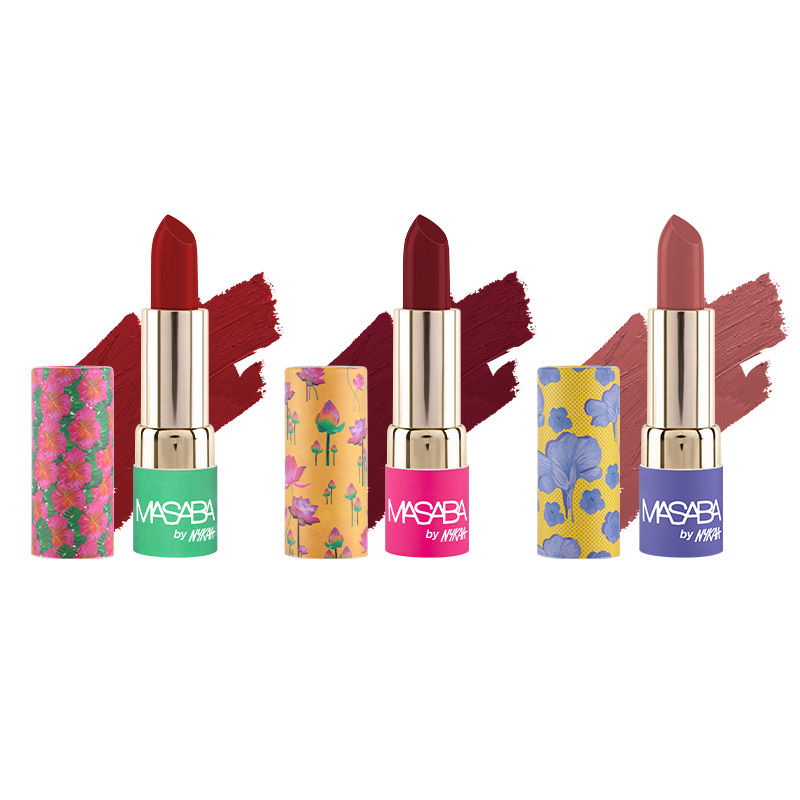 Masaba By Nykaa Matte Lipstick Collection- Believe In You + Make It Happen + You Grow Girl