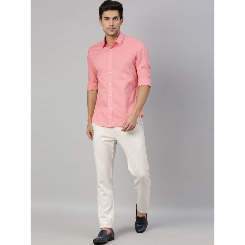 Buy RARE RABBIT Off White Solid Casual Trouser Online