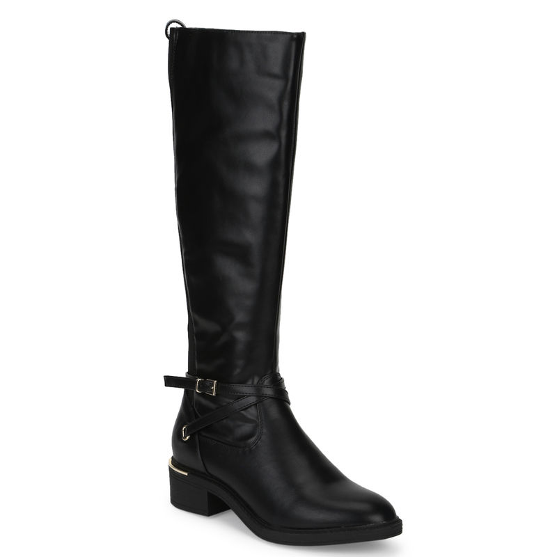 Truffle Collection Black Solid Boots (UK 7)