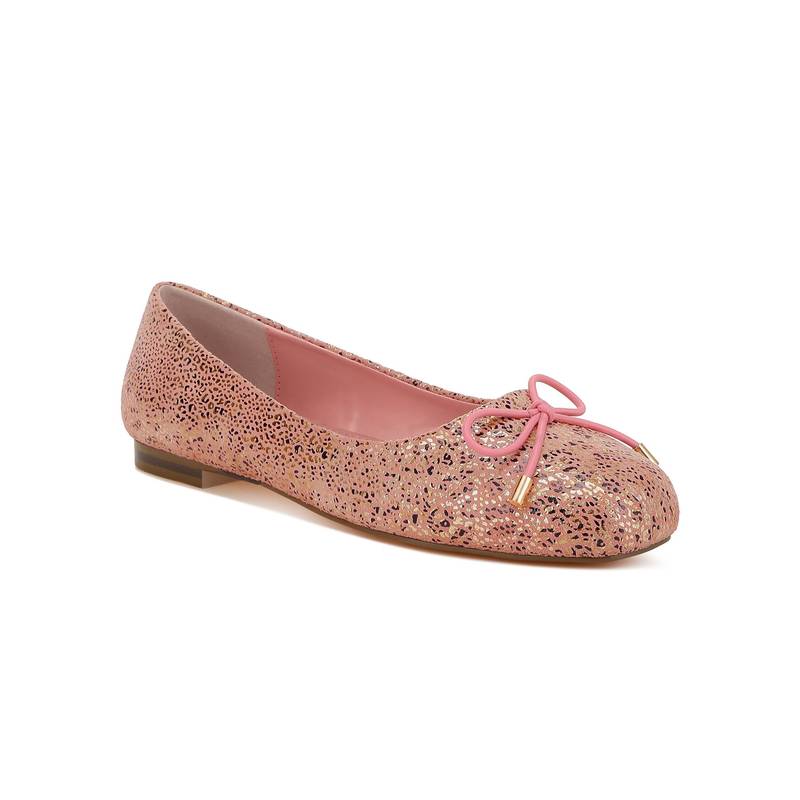 Rag & Co Pink Suede Casual Women Ballerinas (EURO 36)