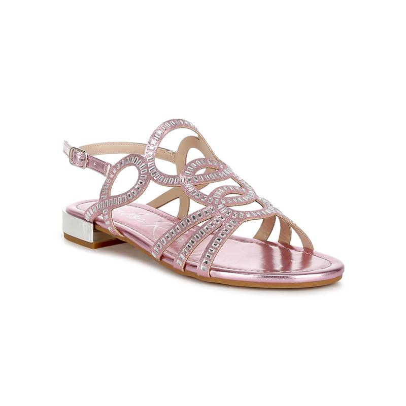 London Rag Pink Fabric Casual Women Heels (EURO 37)