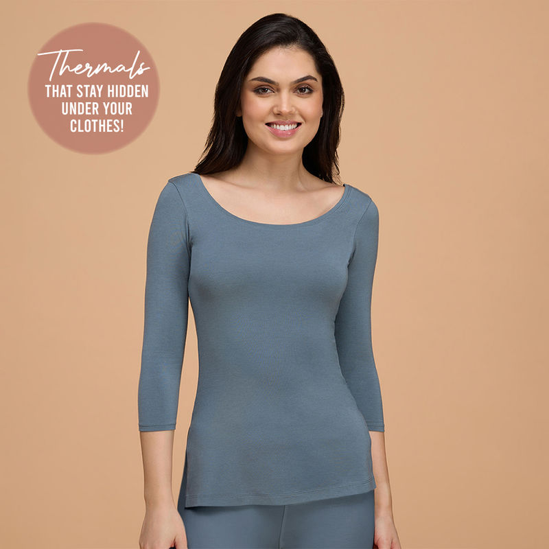 Ultra Light and Soft Thermal Top that stays hidden under clothes -NYOE05 Grey (M)