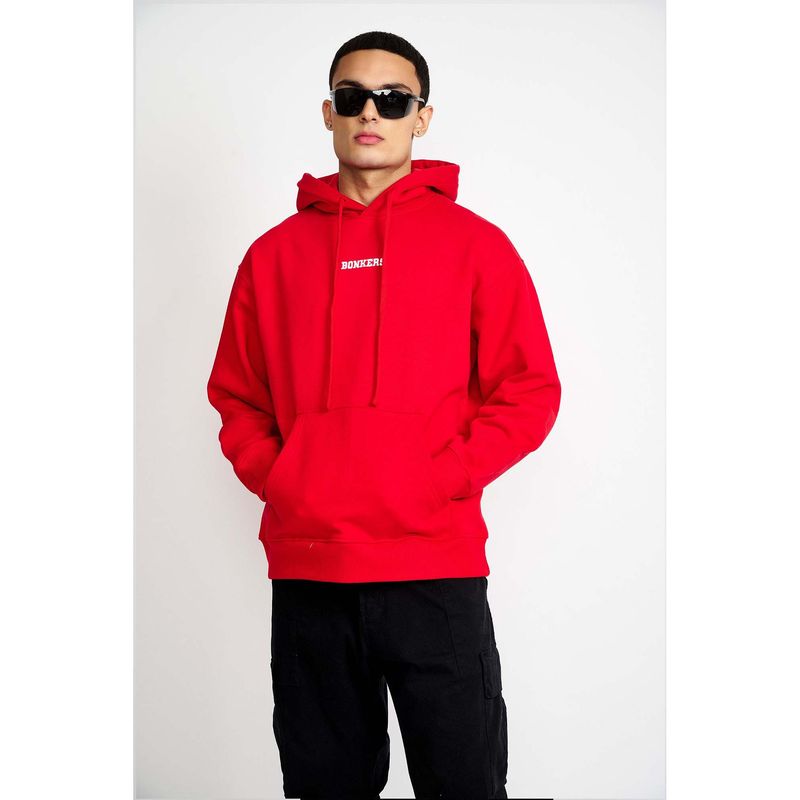 Bonkers Corner Red Signature Oversized Heavyweight Hoodie (M)