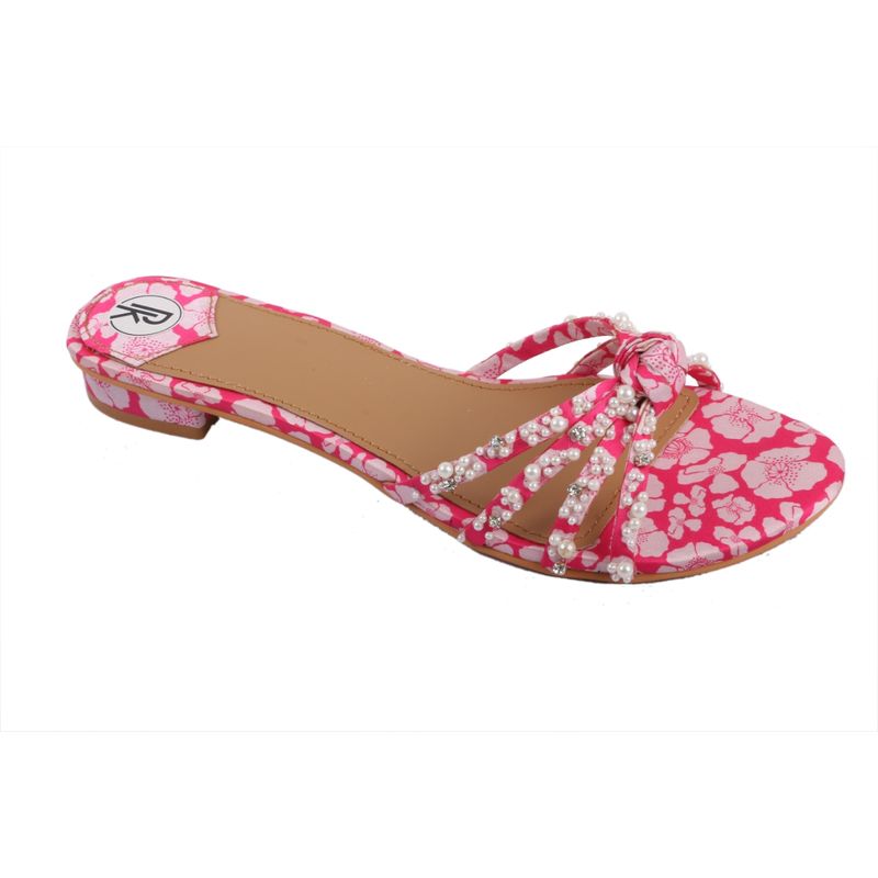 PREET KAUR Pink Embellished Poppy Sandals (EURO 36)