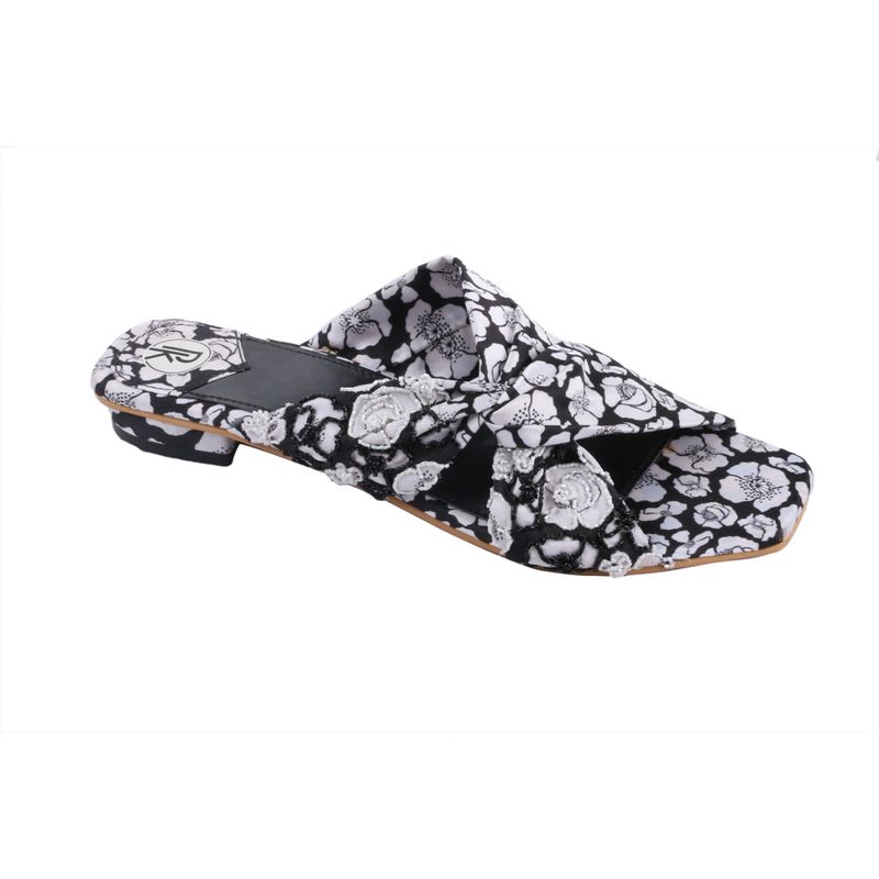 PREET KAUR Black Embellished Poppy Sandals (EURO 36)