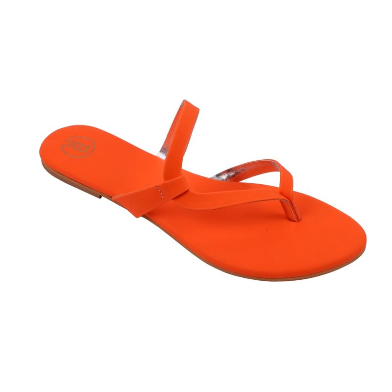 PREET KAUR Neon Orange Super Comfy Flats (EURO 36)