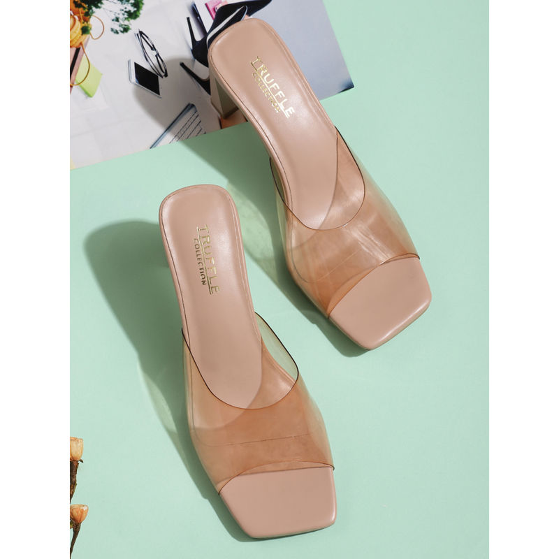 Truffle Collection Nude Solid Heels (UK 5)