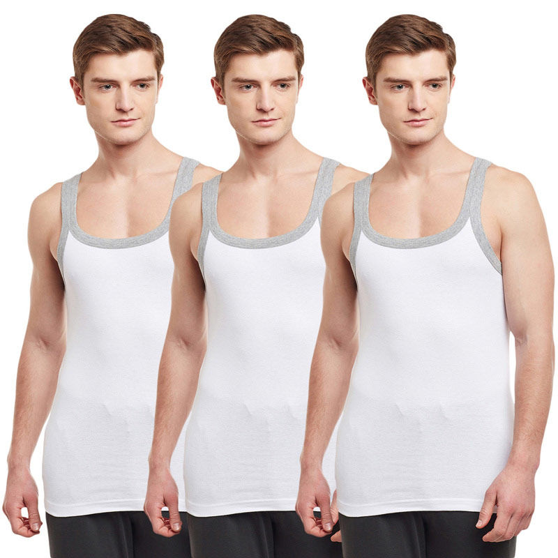 BODYX Pack Of 3 Sports Vests - White (S)