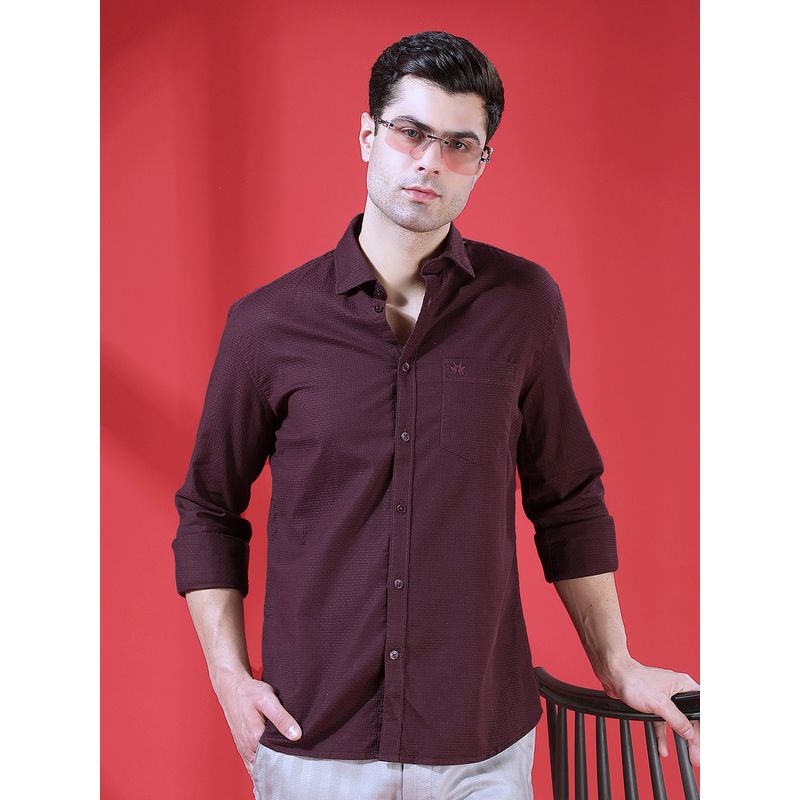 CRIMSOUNE CLUB Men Wine Shirt (S)