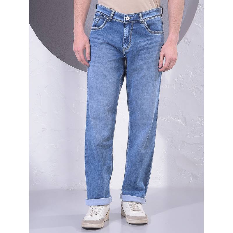 CRIMSOUNE CLUB Men Straight Blue Jeans (30)