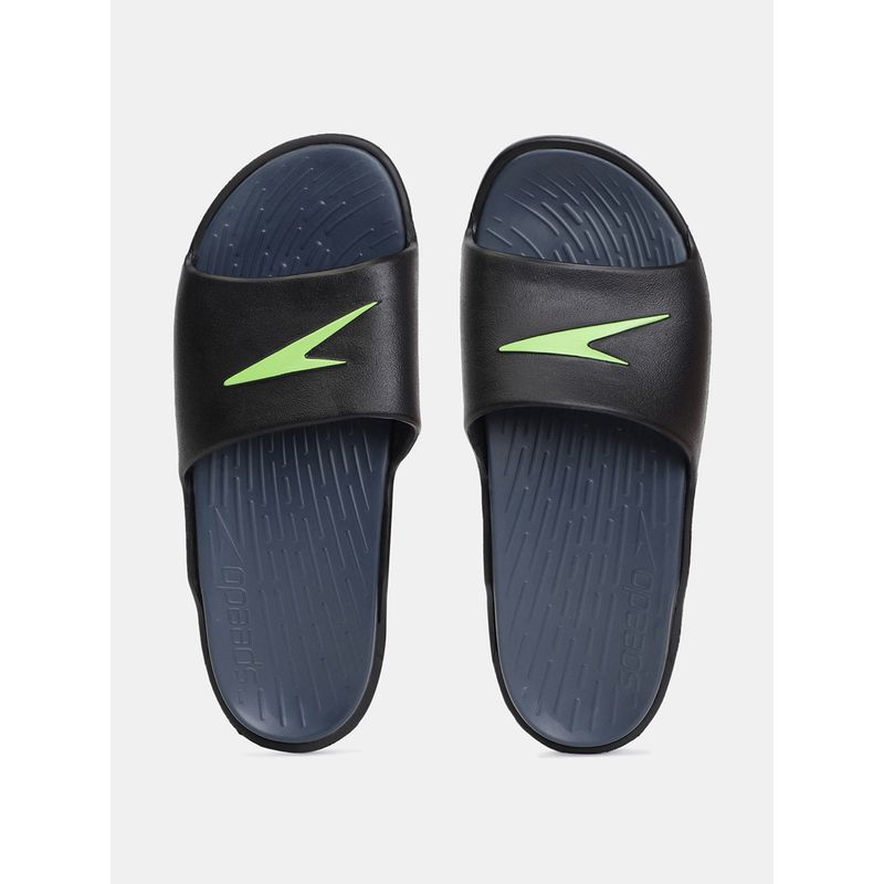 Speedo Men's Dual Colour Slides - Charcoal & Black (UK 8)