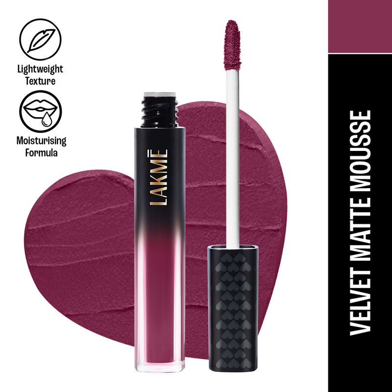 Lakme Xtraordin-Airy Velvet Matte Lip Mousse - 103 Dark Cherry