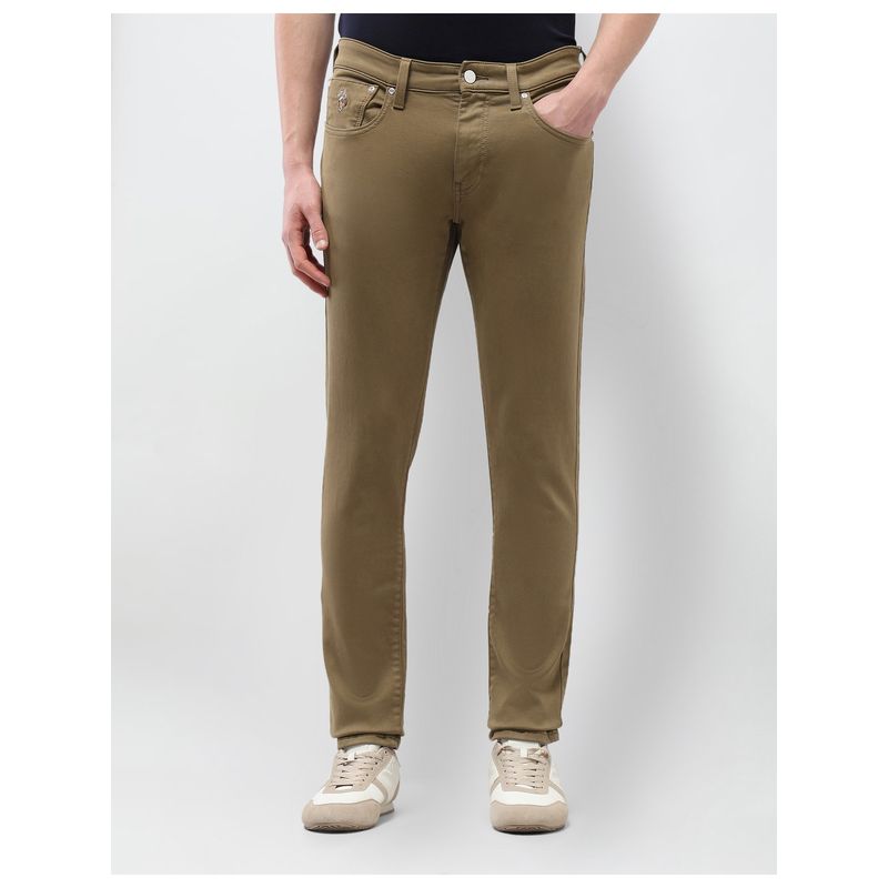 U.S. Polo Assn. Denim Co. Brown Brandon Slim Tapered Fit Jeans (30)