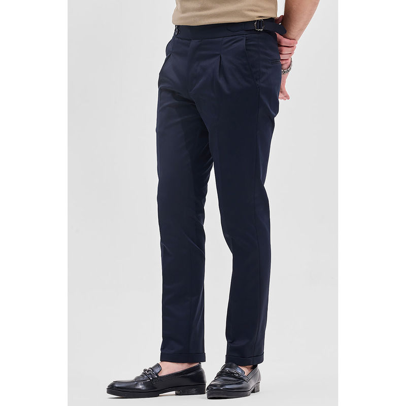 Snitch Navy Blue Slim Fit Trouser (38)