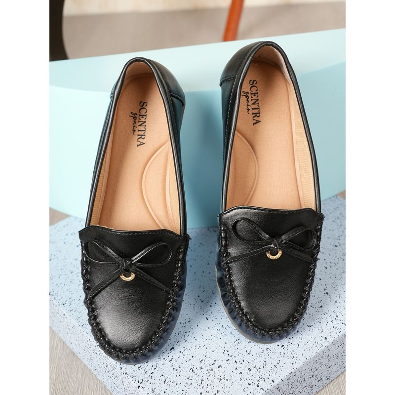 SCENTRA Xenia Black Cushioned Loafers (EURO 42)