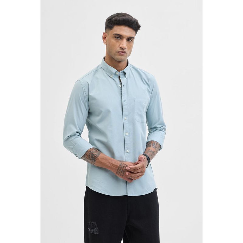 Snitch Mint Button Down Slim Fit Shirt (L)