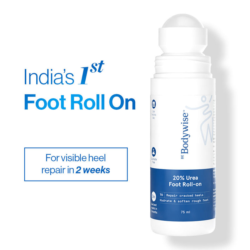 Be Bodywise 20% Urea Foot & Heel Roll On For Dry Feet & Cracked Heels With Urea & Lactic Acid