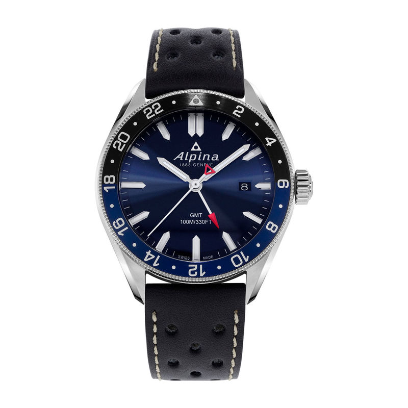 Gmt Alpina Geneve Alpina Alpiner Date Gmt Analog Dial Color Navy