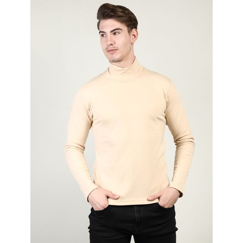 Chkokko Men Winter Wear Cotton High Neck Full Sleeves T-Shirt (3XL)