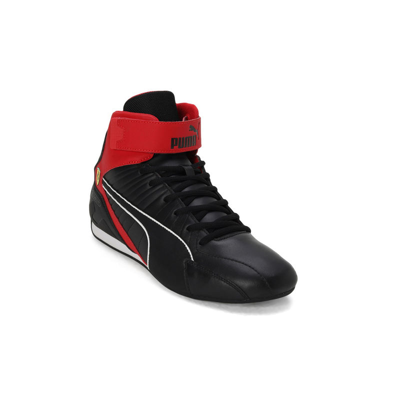 Puma Ferrari Kart Cat Mid Unisex Black Sneakers (UK 6)