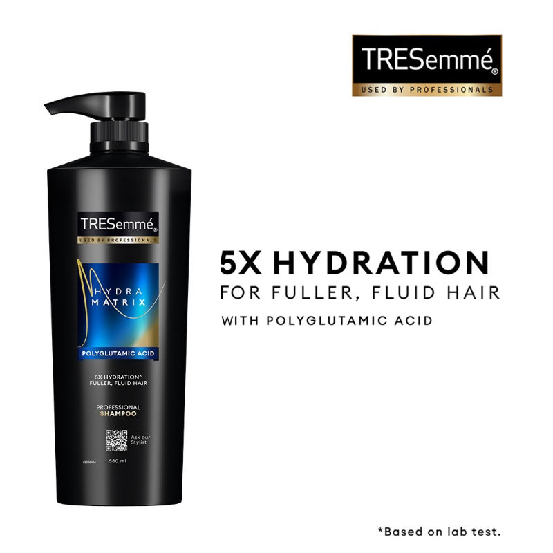 TRESemme Hydra Matrix Shampoo With Polyglutamic Acid for 100H of Hydrated, Fluid Hair