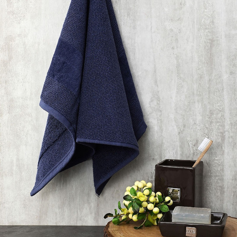 Pure Home + Living Set Of 4 Blue Hand Towels Buy Pure Home + Living